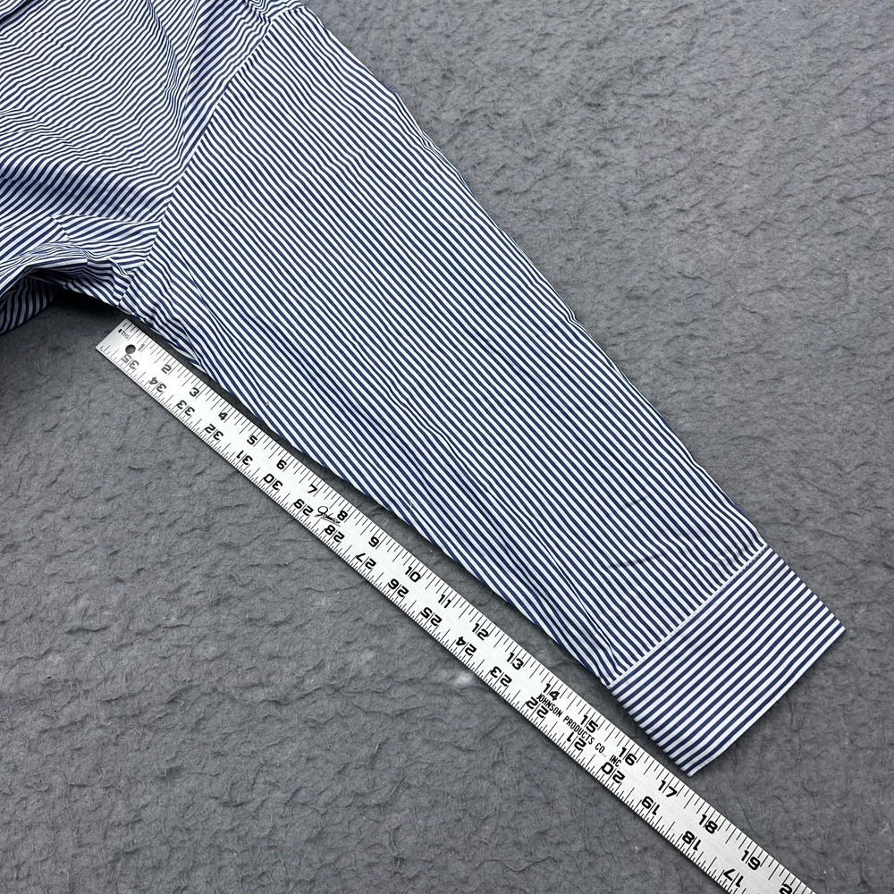 Old Navy Loose Mini Shirt Dress Womens XL Petite Blue Striped Long Sleeve Button - Picture 6 of 11